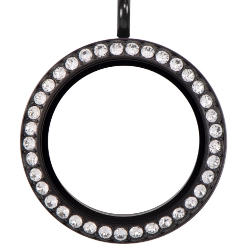 Large Black Living Locket Necklace